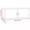 Wall Cabinet White 80 x 30 x 30 cm Solid Pine Wood