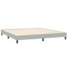 Box Spring Bed Without Mattress Light Gray 200 x 210 cm Velvet