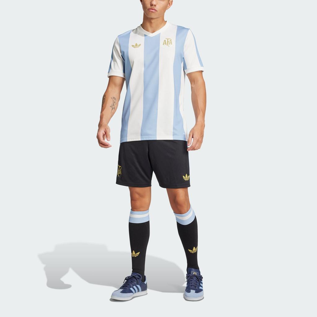 Adidas Originals X Argentina Team Anniversary Striped Comfortable Football Pants Men Bottoms Black JL9551
