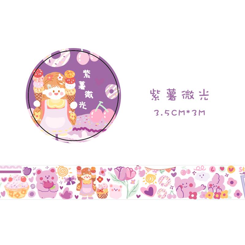 1pcs Washi Tapes DIY Japanese Paper Colorful Fairy Tale Town Masking Tape Decorative Adhesive Tapes Scrapbooking Stickers