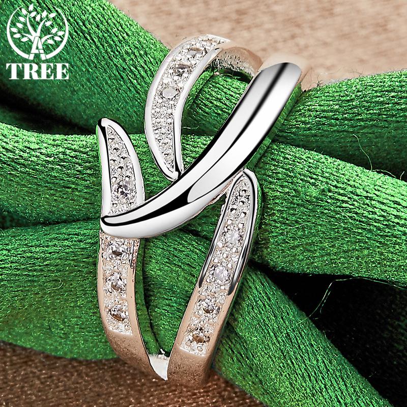 New 925 Sterling Silver Noble Shiny Elegant AAA Zircon Ring For Women Rings Fashion Party Birthday Banquet Wedding Charm Jewelry