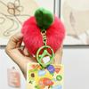 Collectible Plush Fruit Keychains Featuring Charming Characters Like Strawberry Cherry And Eggplant
