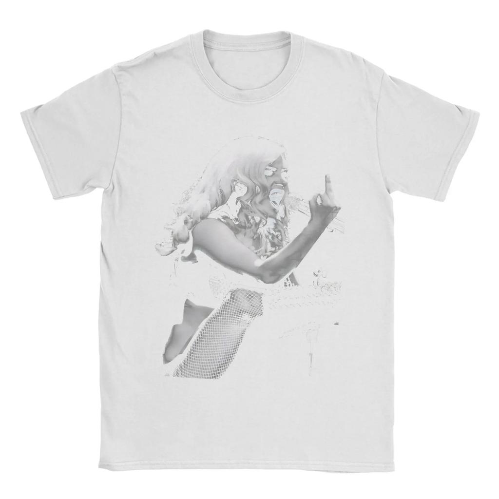 Lady Gaga Middle Finger Stage Performance Black & White Graphic Black T-Shirt | Pop/Alternative Music Fan Punk Streetwear Merch Tee