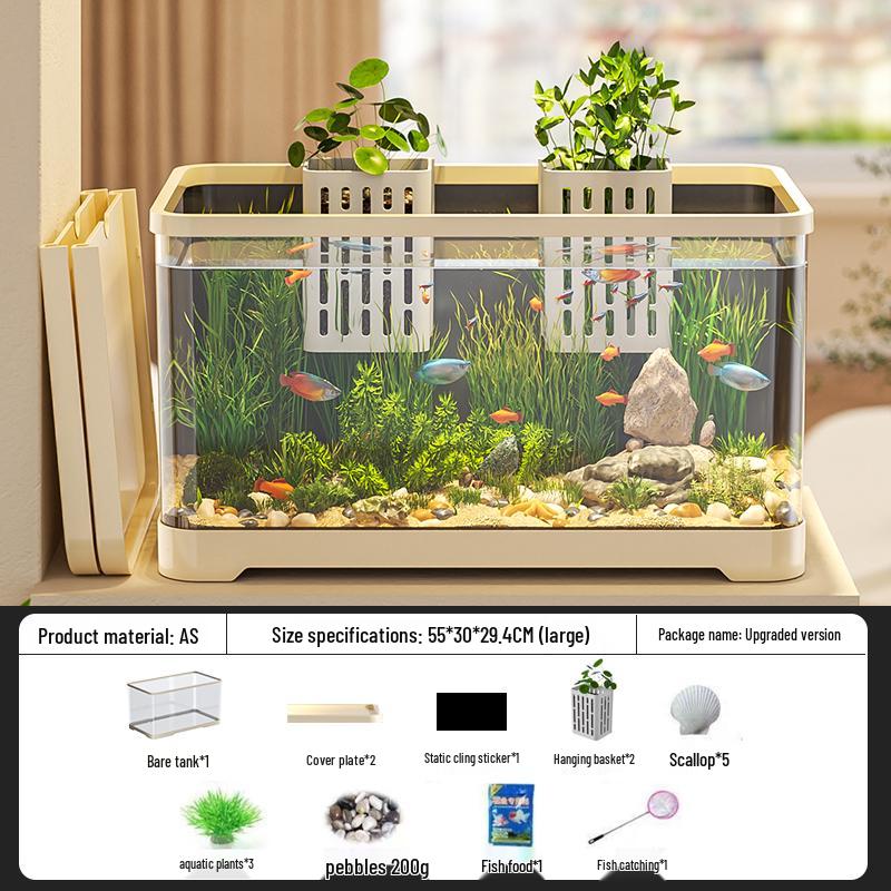 

Компактний екологічний акваріум 2025: Система фільтрації та оксигенації «Все в одному» для золотих рибок – Повний набір
