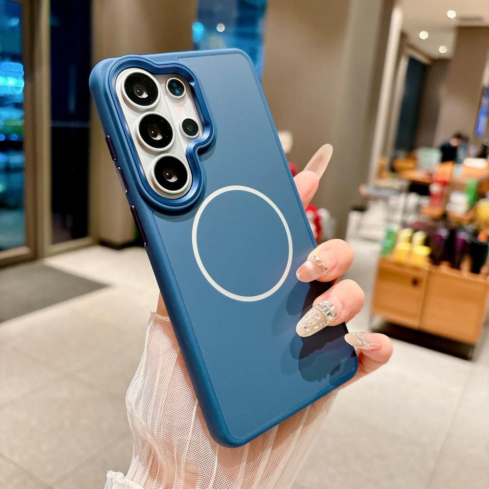 

For Magsafe Magnetic Soft Phone Case for Samsung Galaxy S26 Ultra S26 Case Shockproof Full Coverage Liquid Silicone Gel Cover Galaxy S26 Ultra темно-синий
