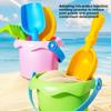 4Piece Kids Beach Sand Toy Set Water And Sand Shovel Beach Bucket Soft Rubber Summer Children Playing With Sand Toys