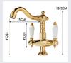 Basin Faucets Antique Brass Bathroom Faucets Industrial Style Sindle Hole Dual Handle Contemporary Water Mixer Tap  85537
