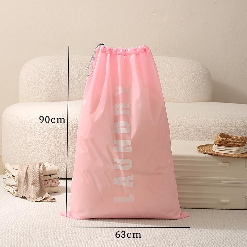 Portable Waterproof Travel Storage Bag - Multifunctional, Large Capacity Clothing & Sundries Organizer with Drawstring