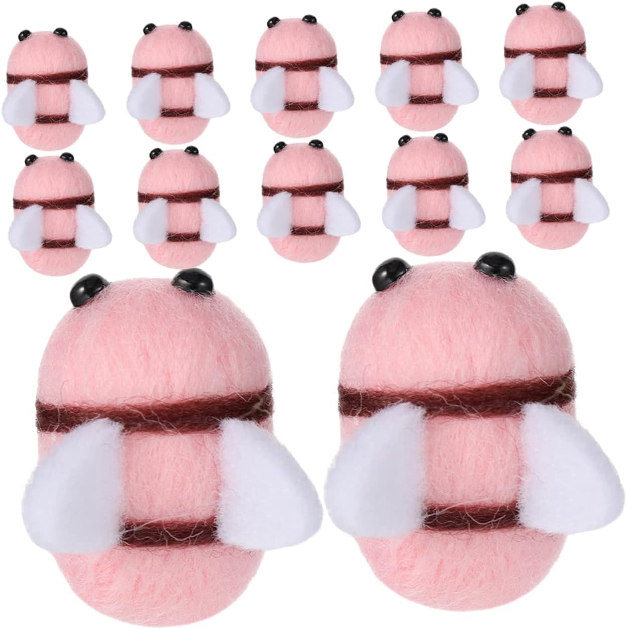 

10 шт., украшение в виде пчел из фетра для поделок, шерстяной декор в виде пчелы, плюшевые вязаные цветы для многоуровневого украшения подноса, украшение своими руками, вечерние