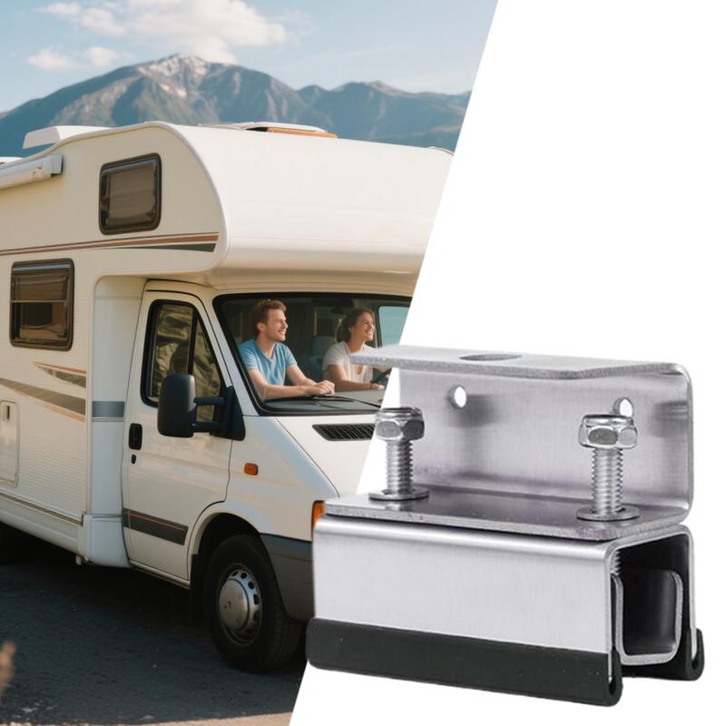 RV Solar Panel Mounting Brackets 4X Solar Panel Brackets Stainless Steel Photovoltaic Stand For Camping Trailer Yacht Wall Boat