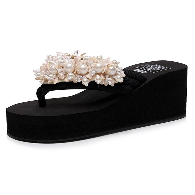 Fashion Comemore Wedge Flip Flops Women 2025 Summer Black Thick Bottom Platform Sandals Slides Woman Plus Size 42 Casual Beach Slippers