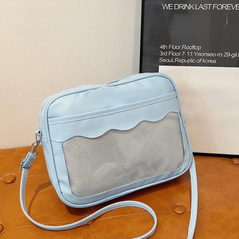 Y2K Transparent Ita Bag Large Capacity PVC Crossbody Bag Fashion JK Uniform Shoulder Bag  Daily