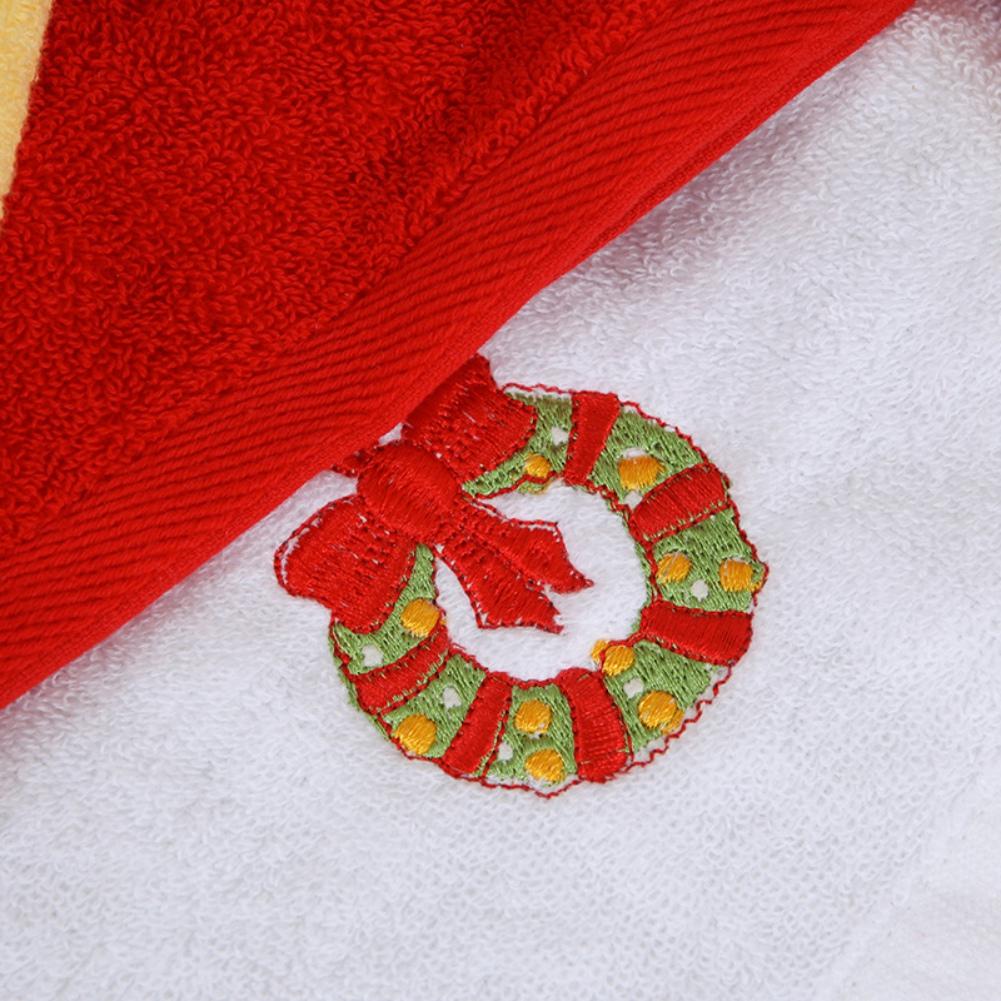3Pcs Christmas Kitchen Towels Combed Cotton Absorbent Hand Bath Towel Merry Christmas Hand Towels Claus Santa Snowman Decoration