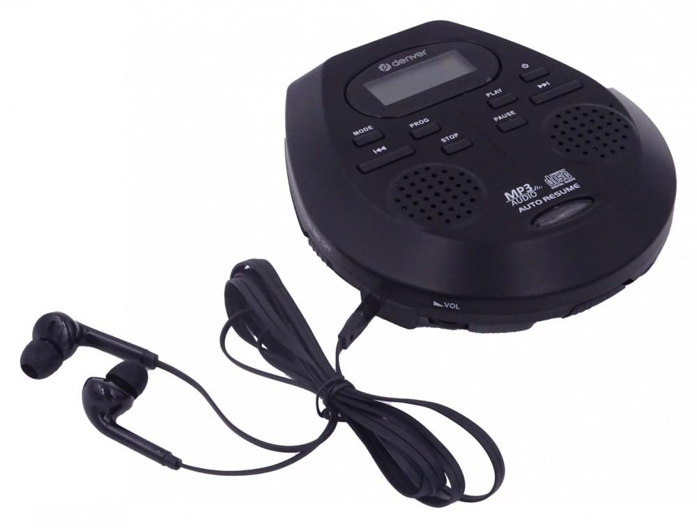 DENVER Lettore CD/MP3 portatile DMP-395B con funzione antishock e bass boost, Denver