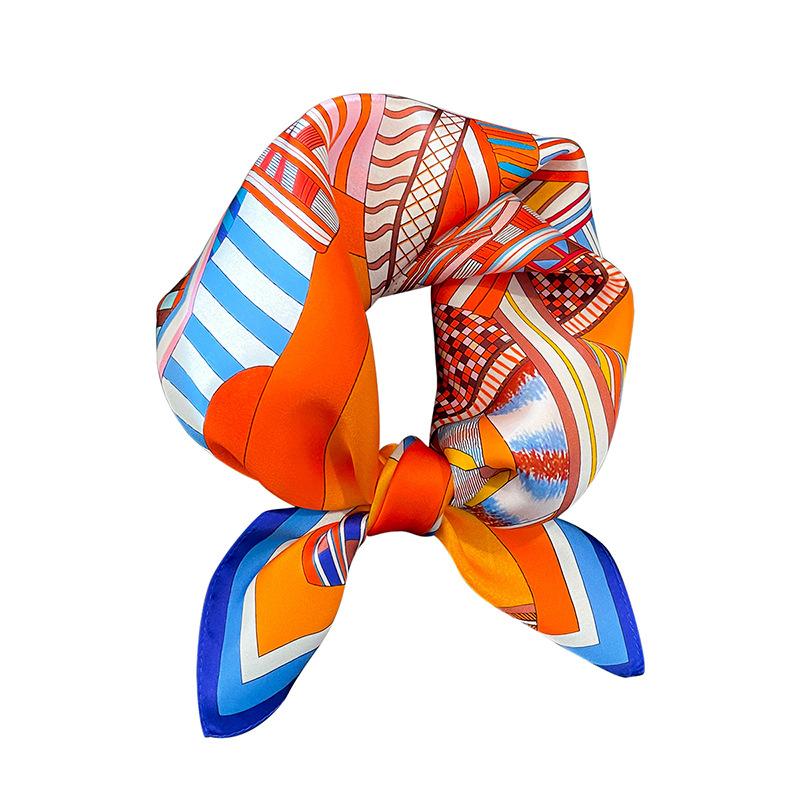 100% Nature Real Silk Square Scarf Women Luxury Brand Print Female Foualrd Scarves Neckerchief Bandana Neck Ties for Office Lady