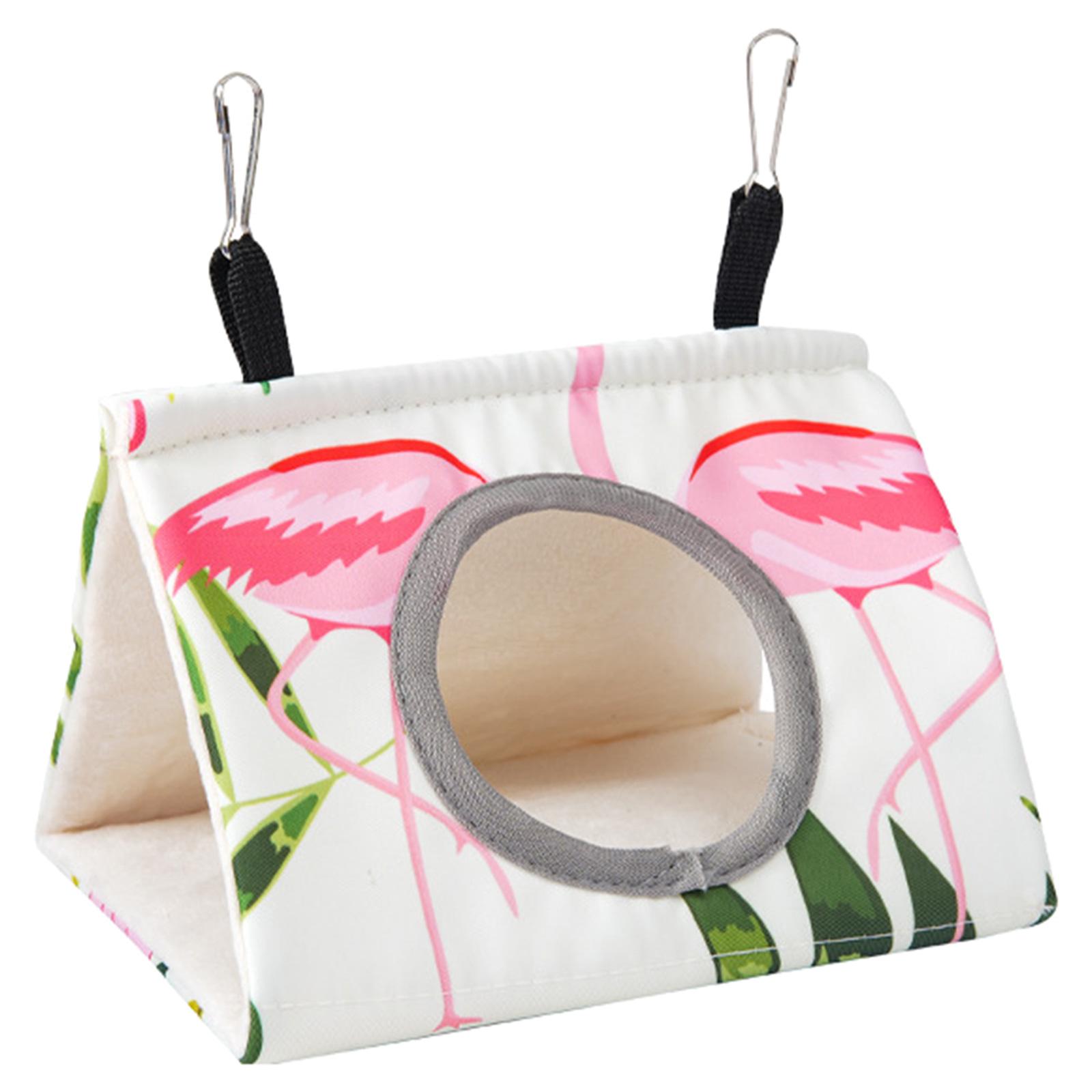 

Зимнее Теплое Гнездо для Птиц Дом Попугай Подвесной Гамак Плюшевый Навес Хижина Клетка для Зябликов Птицы Укрытие Спальное Место Теплые Качели L белый