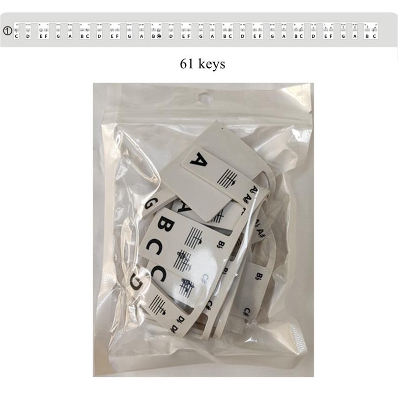 

Бесплатная накладка на пасту, тип 61/88 клавиш, маркер для фортепиано, силиконовые полоски для начинающих/детей, наклейка для практики без клея 61 Keys