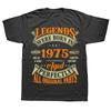 Funny Awesome Vintage Legends Born In 1975 49 Years Old Tshirts Tshirt Men Womens Fashion Casual Oversized 100 Cotton T Shirt