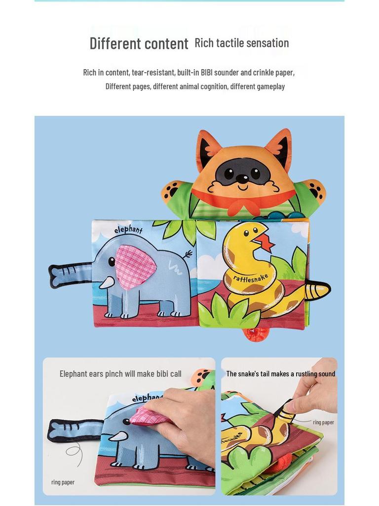 Bite-Resistant Interactive 3D Finger Cloth Book for Early Childhood Learning