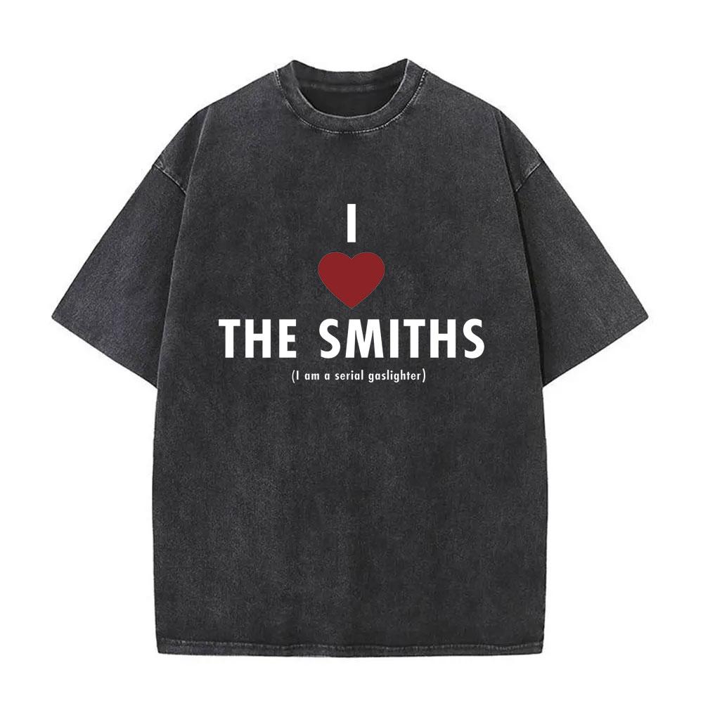 Rock Band The Smiths Louder Vintage Washed Tshirt Alternative s Indie Morrissey T Shirt The Queen Is Dead Tshirts Unisex