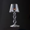 1PC Vintage-Inspired Glass Table Decoration Desk Lamp Shaped European Transparent Glass Candle Holder Glass 18.5x8.5cm