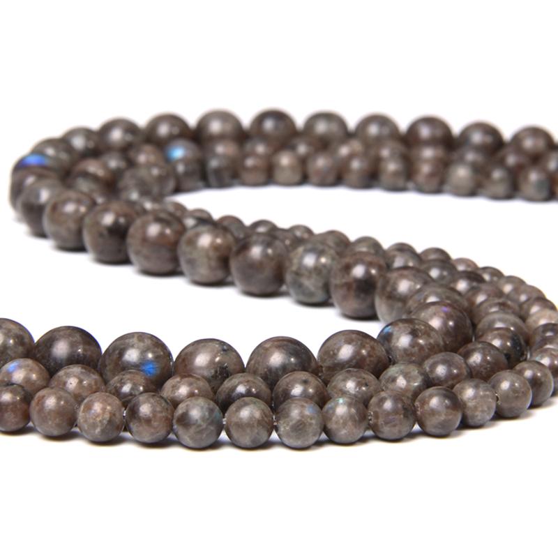 High quality 100% Natural Coffee color Labradorite Round Rare mineral Stone Beads For Jewelry Making DIY Bracelets Necklaces 6mm about 62 beads