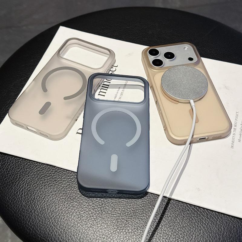 Clear Frosted PC For Magsafe Phone Case For iPhone 17 Air 16 15 14 Plus 13 12 11 Pro Max 17 Pro Magnetic Wireless Charge Cover