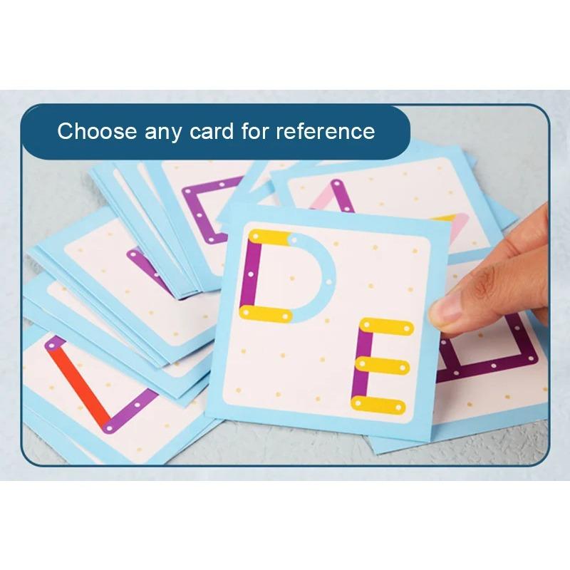 Montessori Baby Creative Toy Graphics Geometric Pegboard Puzzle with Cards Childhood Educational Toy for Preschool Children Kids