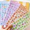 3D Puffy Cartoon Sticker Sheet Ocean Animal Bread Fruit Kawaii Stickers For Phone Case Laptop Journal Scrapbook Diy Decoration