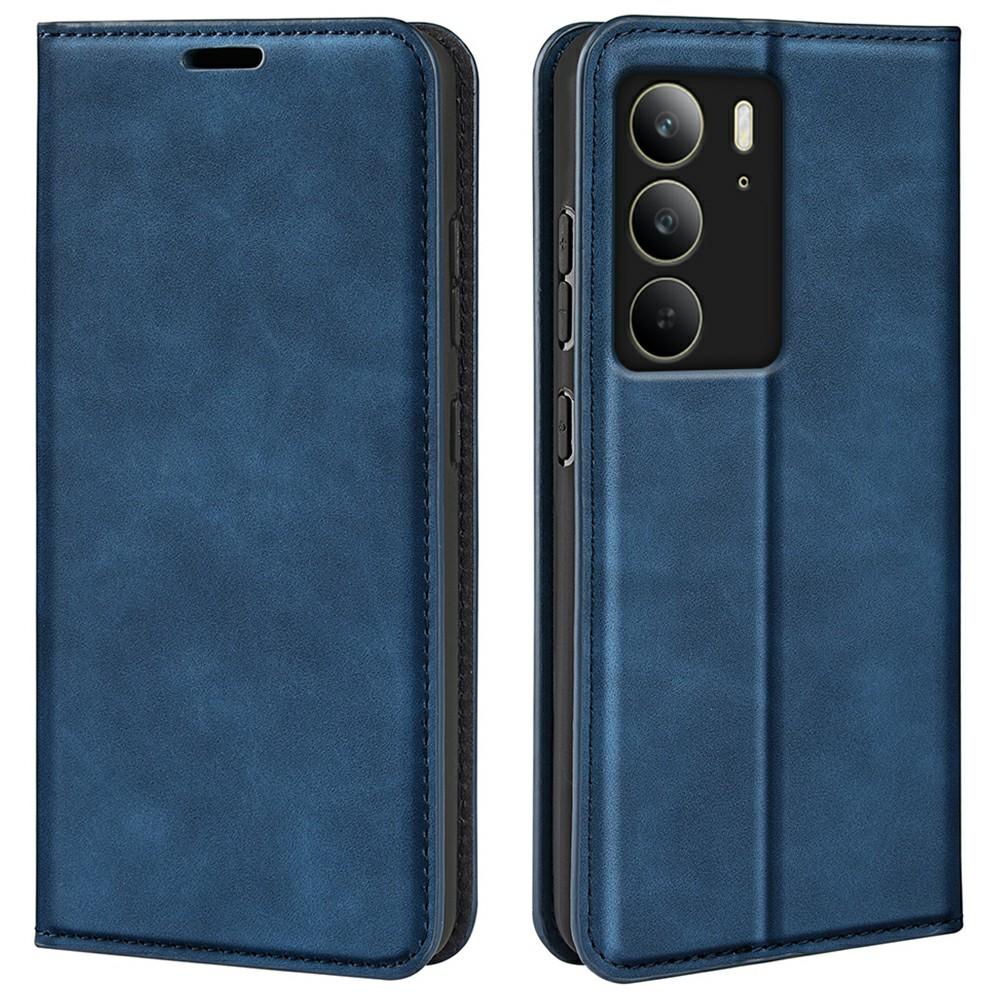 

For Realme C75 4G Case Skin Touch Leather Wallet Phone Cover Blue