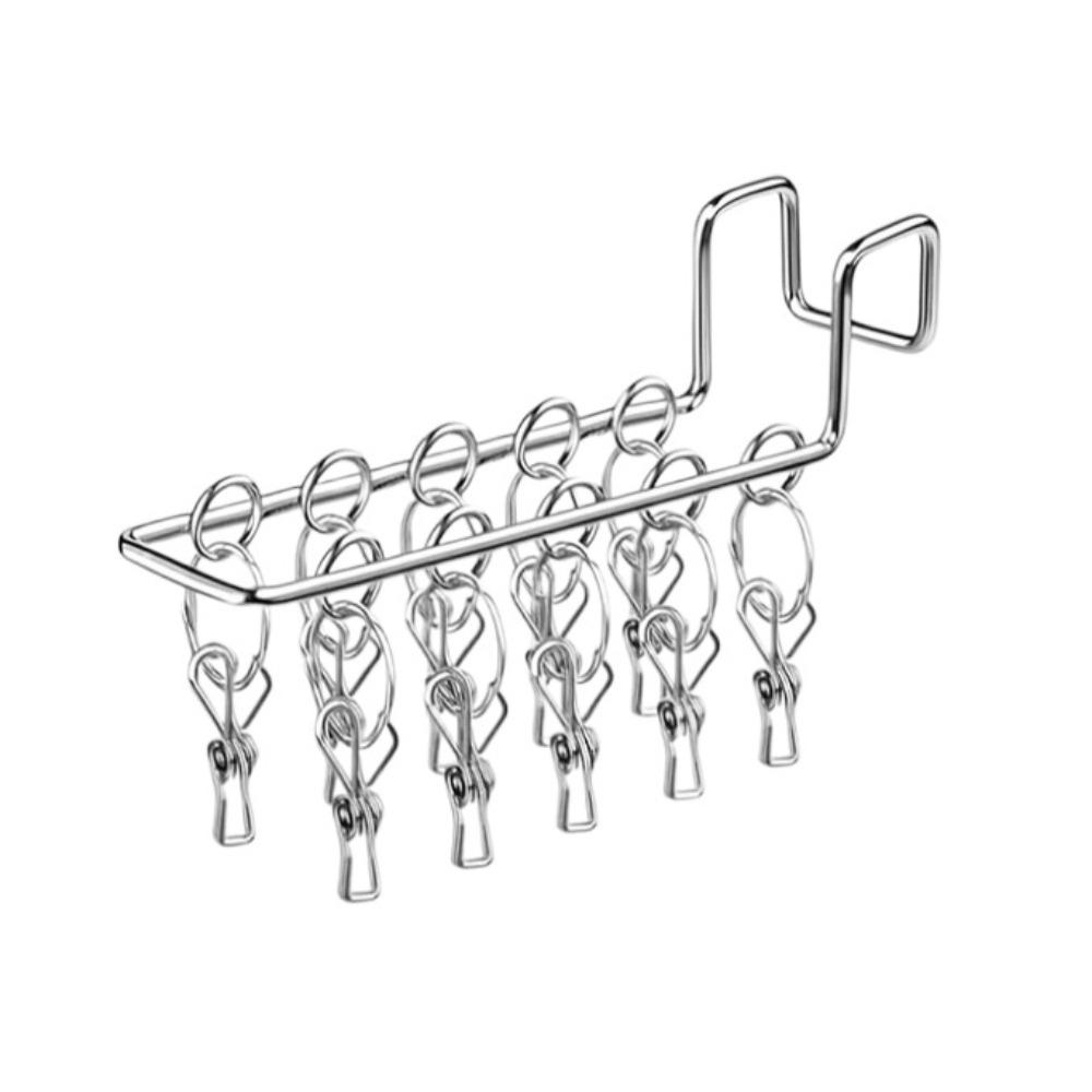 

Сушарка для білизни з нержавіючої сталі Балконна сушарка проти крадіжок для балкона для приміщень 10 Clips