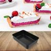 Molde de acero al carbono para hornear brownies, 26 x 19 x 6 cm de profundidad, apto para horno.