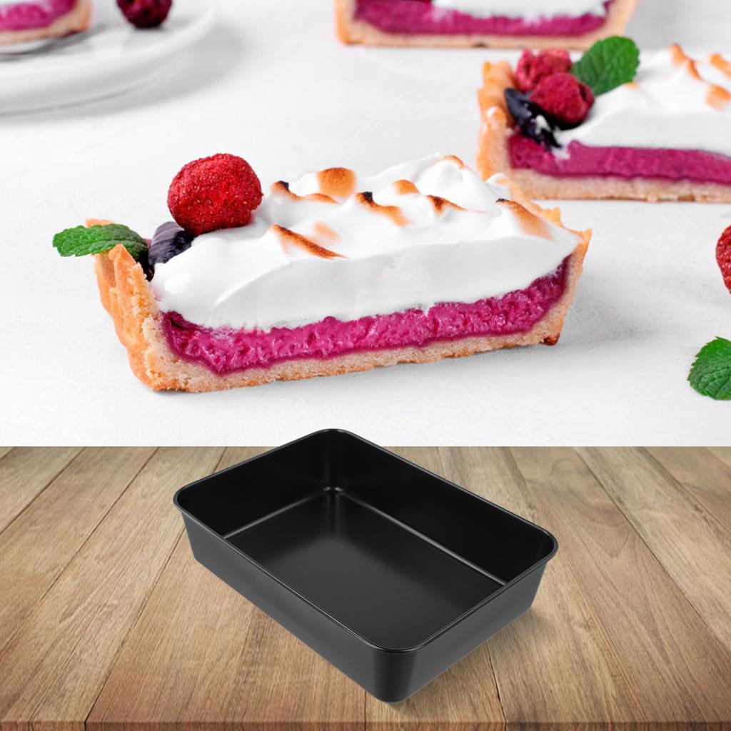 Molde de acero al carbono para hornear brownies, 26 x 19 x 6 cm de profundidad, apto para horno.