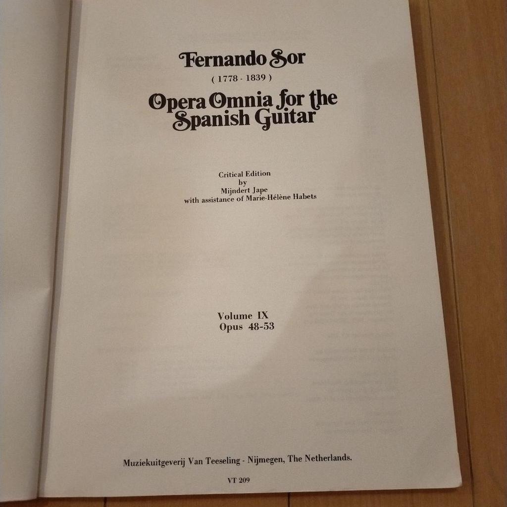 [USED] Sheet Music - Sor Fernando Sor Guitar Works Vol.9 Classical Guitar