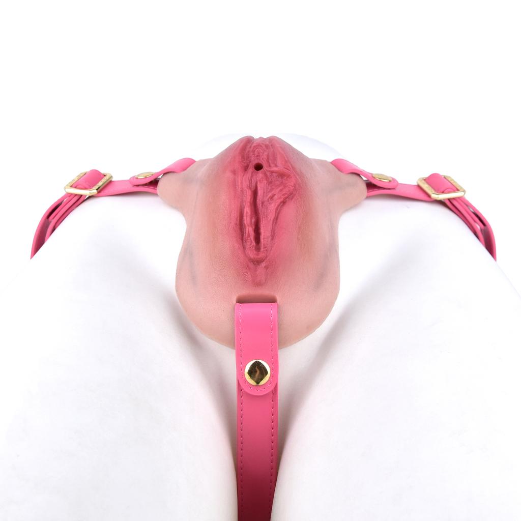 Male Chastity Device Silicone Cock Cage Penis Lock with Ball Stretcher Ring