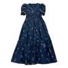 Floral Dress for Women 2023 Fashion Vintage Short Sleeves V Neck Summer Dress French Style Folds Pullover Maxi Dress