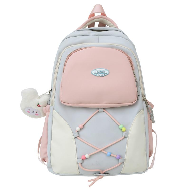 Женская школьная сумка с цветными блоками — фото 21