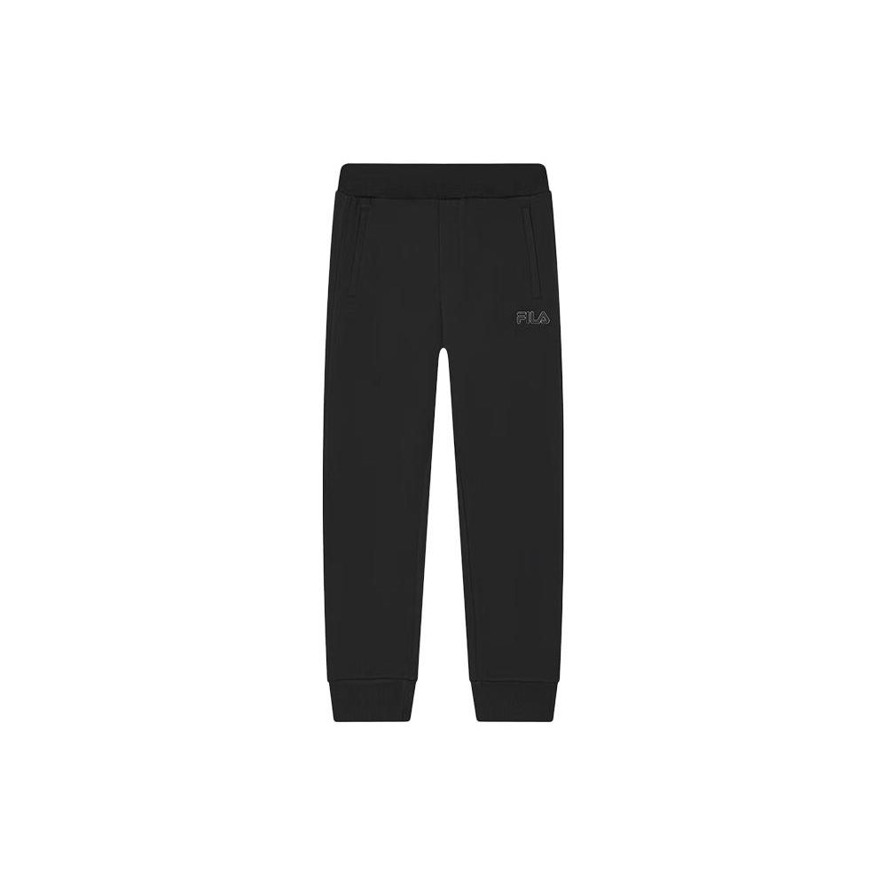 

FILA Heritage Series Solid Color Mid Waist Simple Cuffed Knit Sports Pants Men bottoms Black F11M418609F-BK XL
