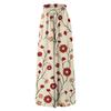 Women's Palazzo Pants Boho Floral Wide Leg Trousers Summer Beach High Waisted Flowy Pants With Pockets