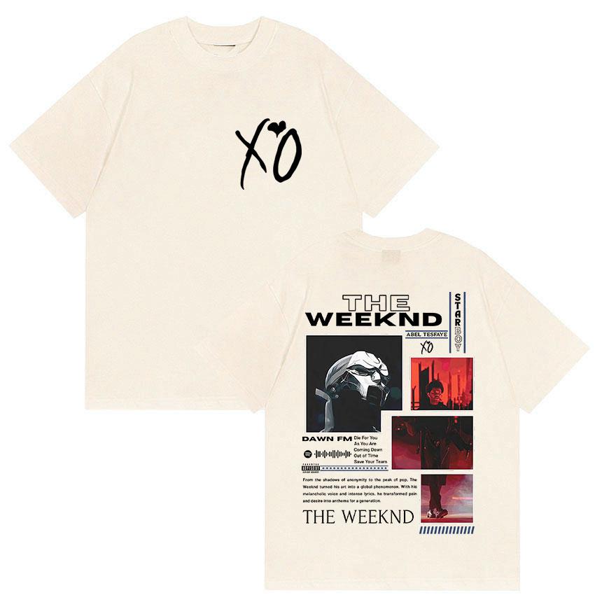 THE WEEKND STARBOY Xo Album 2025 Vară Grafică 100% Bumbac Imprimat Tricou Bărbați Fani Pop Hip Hop Unisex Retro Supradimensionat