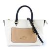Used Handbag F73715 Leather White Beige 2WAY