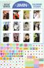 Jimin Merchandise Large Wall Calendar 2026 Sticker Set (Reiwa 8) +