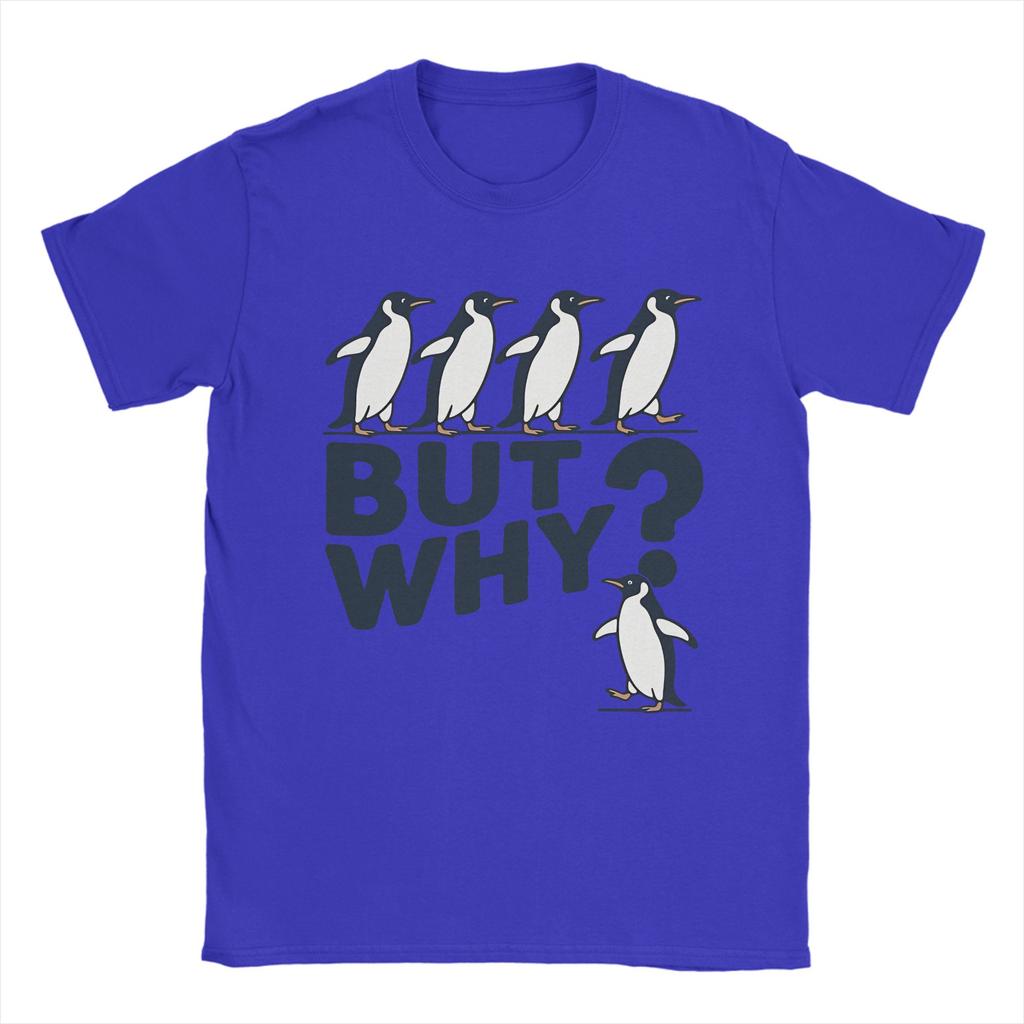 Streetwear T Shirt Beach But Why Penguin Nihilist Penguin TShirts  Pure Cotton Tshirt for Man Casual Cheap Short Sleeve Tops