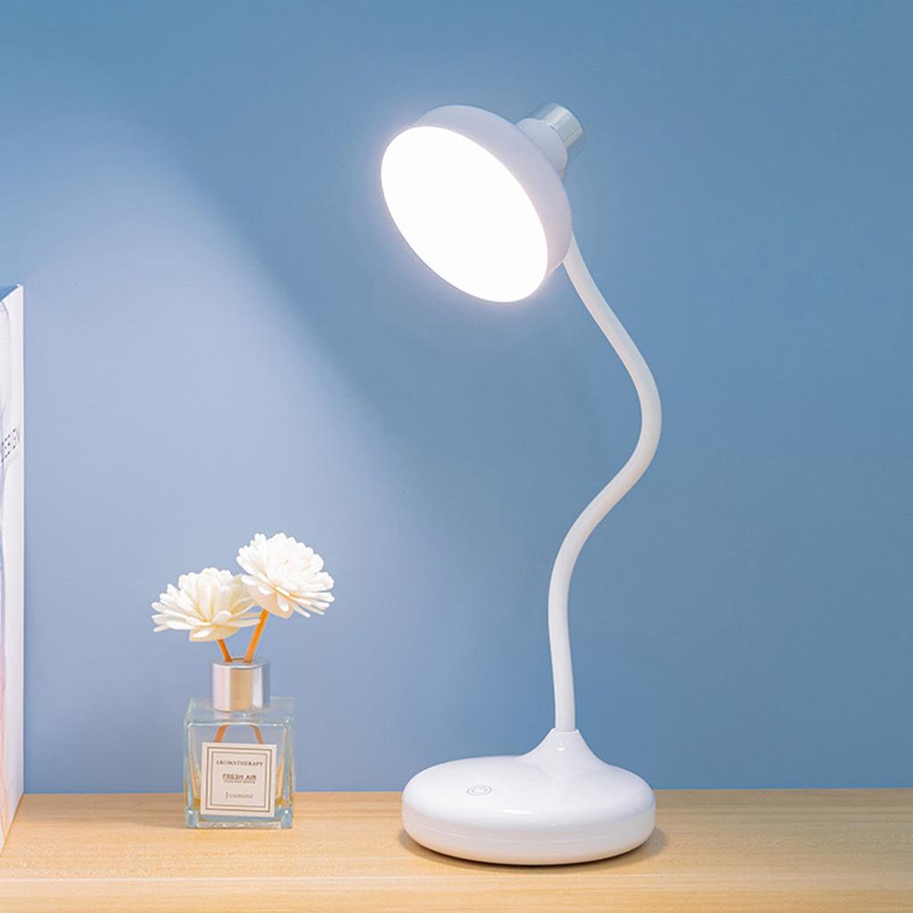 LED Ögonskydd Skrivbordslampa USB Uppladdningsbar Läslampa 3000- 6000K Långtryck Steglöst Dimbar
