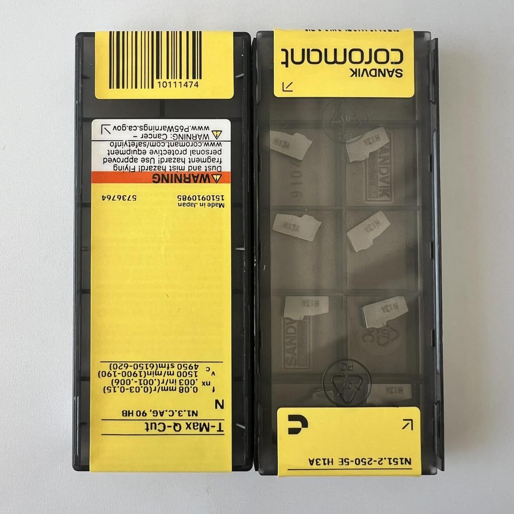 SANDVIK / N151.2-250-5E H13A / Original Swedish hard alloy blade 10 Pcs