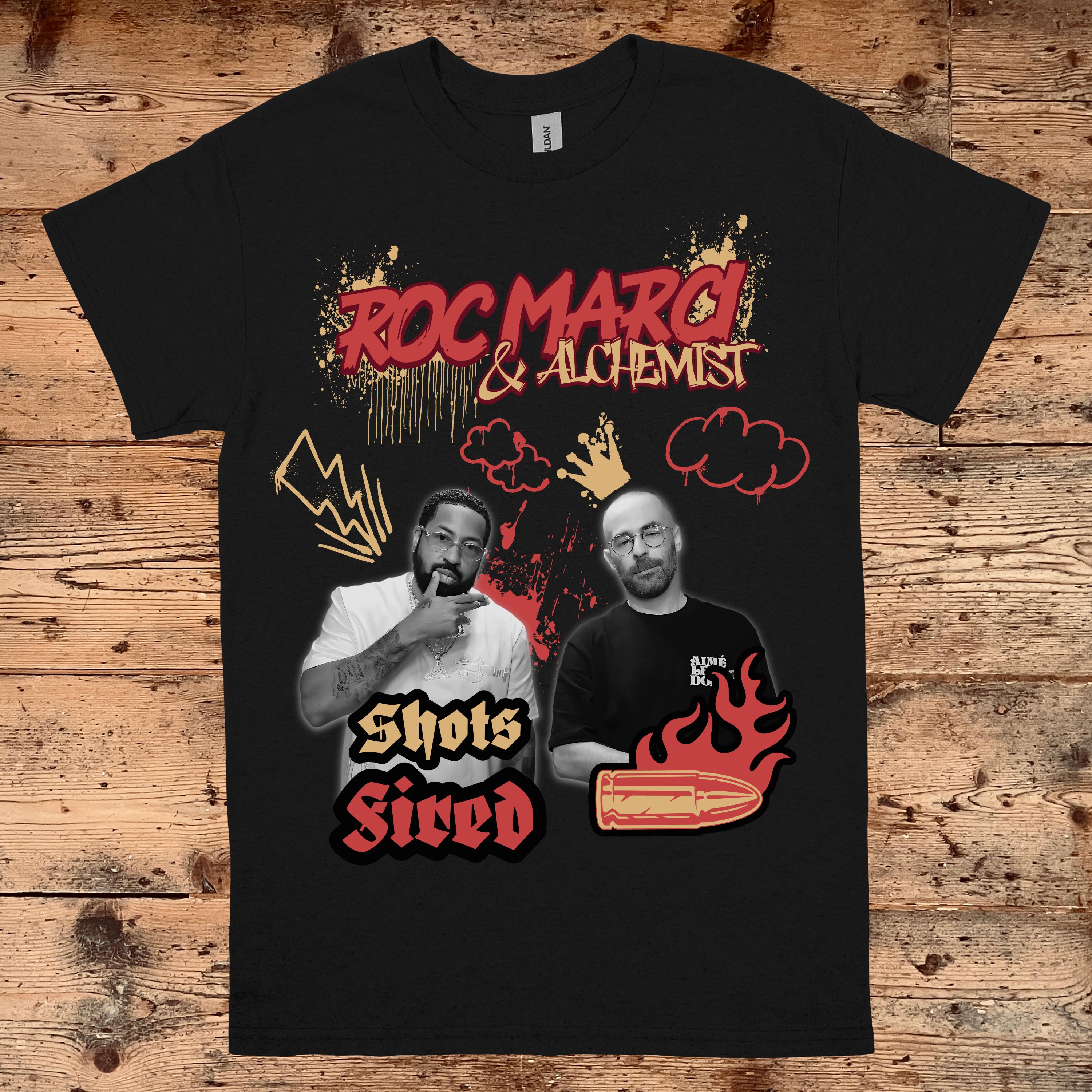 

2025 Summer Roc Marciano Alchemist Underground Hiphop Unisexs and Womens Pure Cotton Printed Trendy Largesized Tshirts S