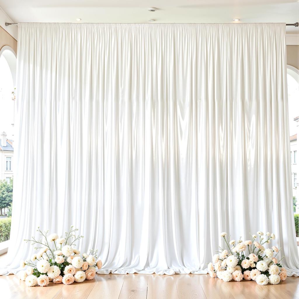 1 Stück Gold Satin Hintergrundvorhang Faltenfrei Glitzernde Vorhänge für Hintergründe, Kulisse für Hochzeit Baby Geburtstage Party