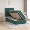 Storage Bed with Mattress Dark Green 90 X 200 Cm Velvet