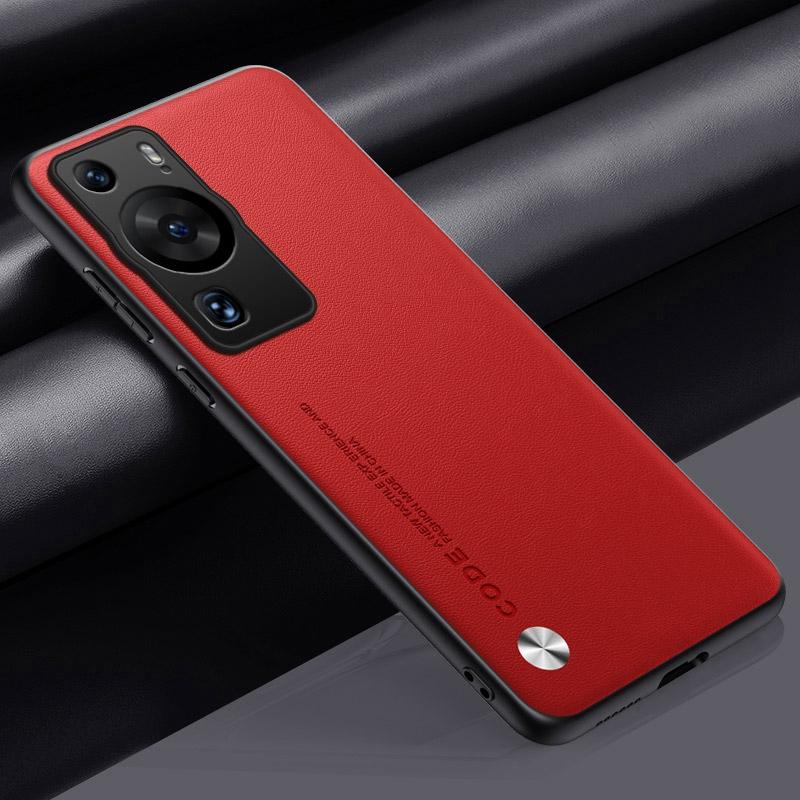 Luxury PU Leather Case For Huawei P60 Pro Back Cover Matte Silicone Full Protection Phone Case For Huawei P60 P60Pro Coque