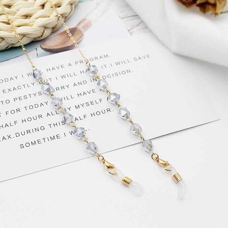 Bohemian Crystal Beaded Glasses Chains Lanyard Face Mask Chain Holder Eyeglass Rope Sunglasses Cord Neck Strap Gift for Women